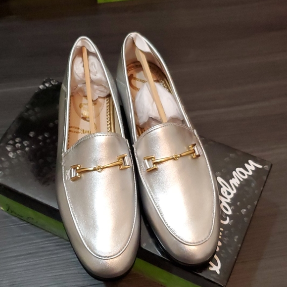 Sam Edelman Loraine Silver Leather Loafers - Picture 4 of 7